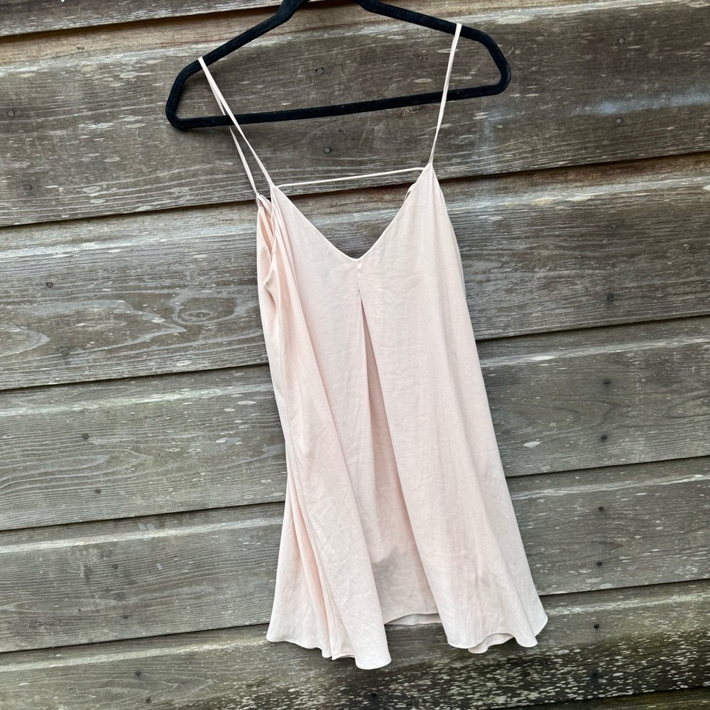 Elegant Blush Pink Slip Dress